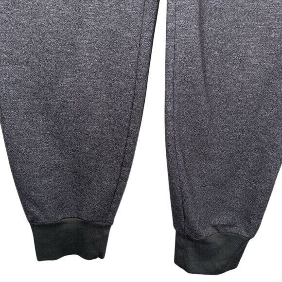 Mens Heather Gray Jogger Pants With Elastic Waist & Drawstring Ribbed Cuffs & Si - Picture 4 of 8